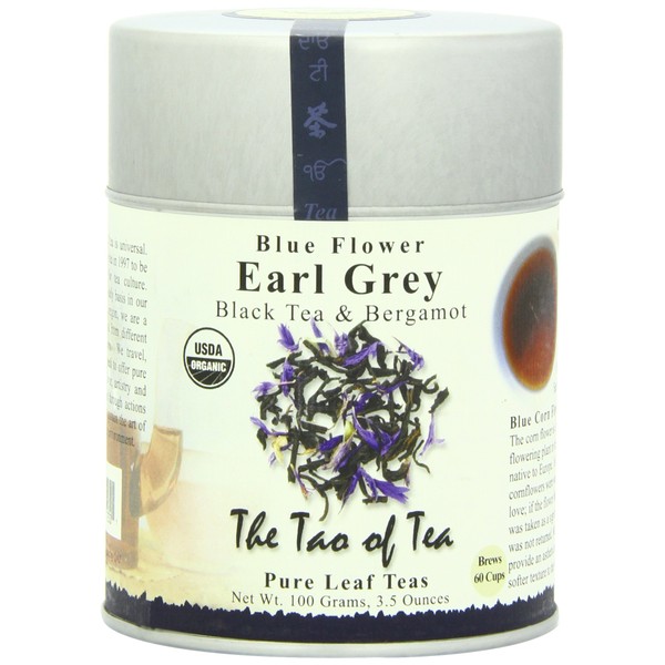 The Tao of Tea, Blue Flower Earl Grey Black Tea, Loose Leaf, 3.5 Ounce Tin