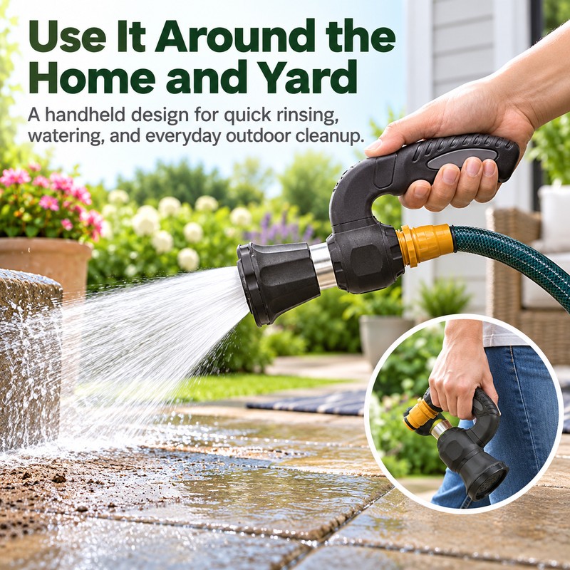 Garden Hose Spray Nozzle for Cleaning – Variable Spray Water