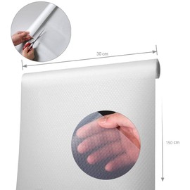 VIVIIHOO 3 Rolls Drawer Mat, Anti-Slip Mat, Fridge Insert, Dustproof Placemat, Cut to Size, Each Roll Size: 30 x 150 cm