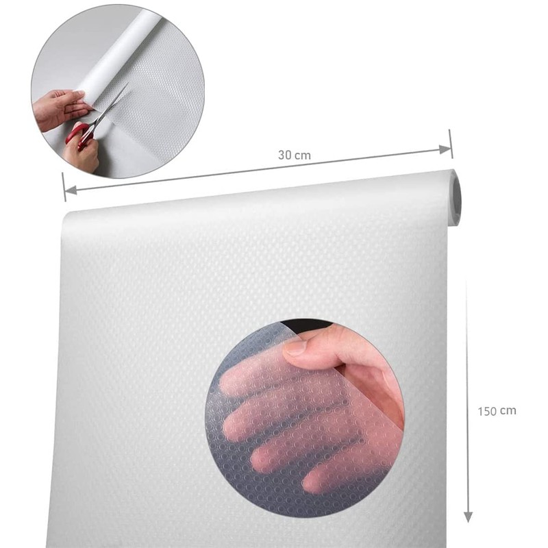 VIVIIHOO 3 Rolls Drawer Mat, Anti-Slip Mat, Fridge Insert, Dustproof