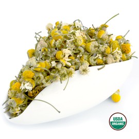 Chamomile Tea 1LB (16Oz) 100% CERTIFIED Organic (USDA seal) Chamomile Flowers Herbal Tea (Matricaria Chamomilla) in 1 lb Bulk BPA-free Resealable Bags from U.S. Wellness