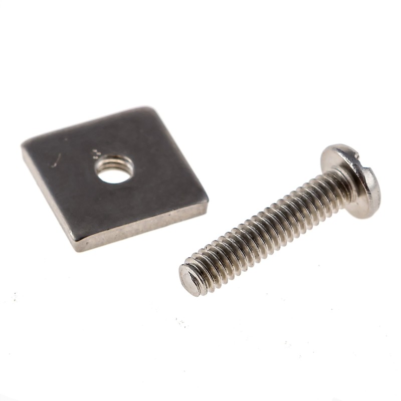 SBS - Stainless Steel Longboard Fin Screw & Plate -