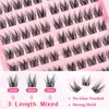 Selbstklebende Wimpern Cluster vorgeklebte Wimpernbüschel 100 Stück Flauschiges C Curl