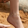 Rrdaily 18K Gold Evil Eye Hamsa Anklets, Classic Adjustable Fatima
