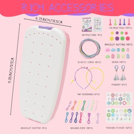 Bracelets Kits, Crafts for Girls Friendship Bracelets Craft Kits Gift Ideas for Kids Ages 8 9 10 11 12 White