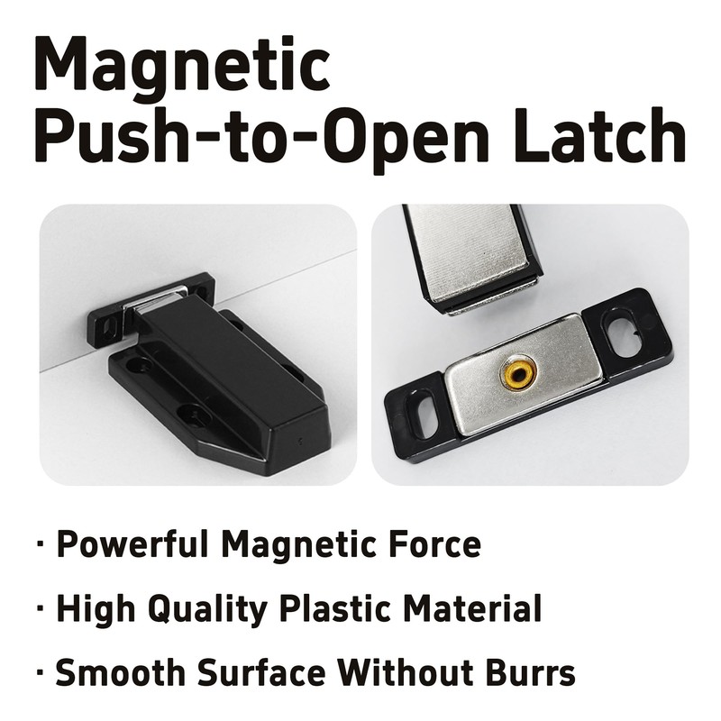 AUXBC 4Pcs Magnetic Push Latch, Heavy Duty Touch Release Cabinet