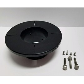 Swimming Pool Main Drain Adapter (Black) - aids in attaching Cover to Pool Main Drain