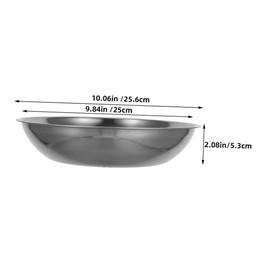 STOBAZA 2pcs Stainless Steel Food Scale Bowl Electronic Scale Tray Digital Scale Weighing Boat for Cooking Baking Kitchen Laboratory Supplies 25cm