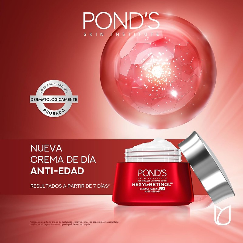 POND'S Crema Facial Antiedad Día Age Miracle Ultimate Youth, 50g