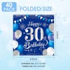 30th Birthday Decorations for Him and Her,40 PCS Blue Silver