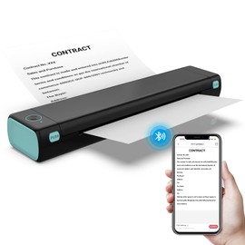 Itari Portable Bluetooth Wireless Thermal Mobile-Printer - M08F Compact Inkless Printer for Travel, Support Phone & Laptop, Small Printers for Vehicles Office School Tattoo Stencils(8.26"x 11.69")