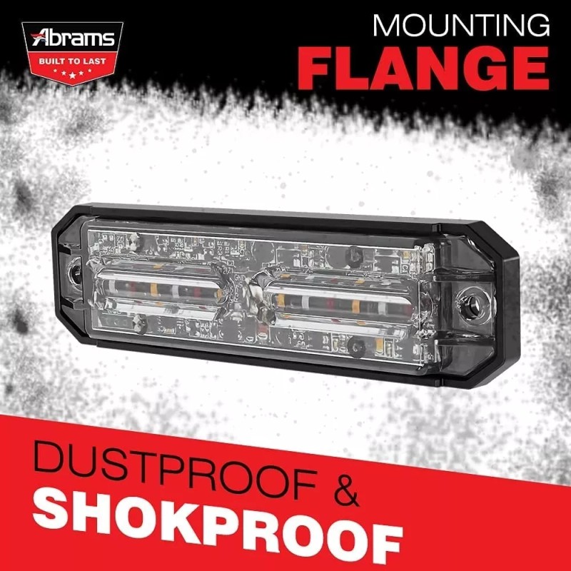 Luz Estrobo 36w 12 Led Doble Color 12cm Vehículos Emergencia