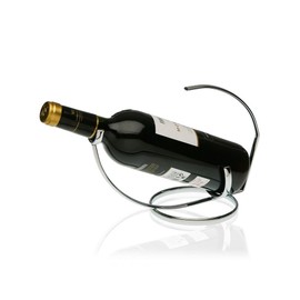Avilia Portabottiglia per Vino e Liquore - Sostegno Organizer per Bar, Facile da Pulire, Perfetto come Idea Regalo, 10x26x19cm, in Metallo Cromato, Argento