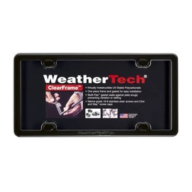 WeatherTech ClearFrame License Plate Frame, (No Cover) - Black