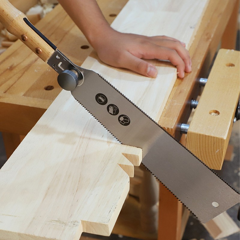 Double Edge Sided Hand Saw Fine Tooth Triple Fast Flush