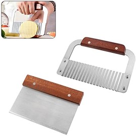 DD-life DD-life Pack of 2 Stainless Steel Wavy & Straight Soap Mold Loaf soap cutter Garnish Potato Vegetable Cake Cutter Cutting Tool