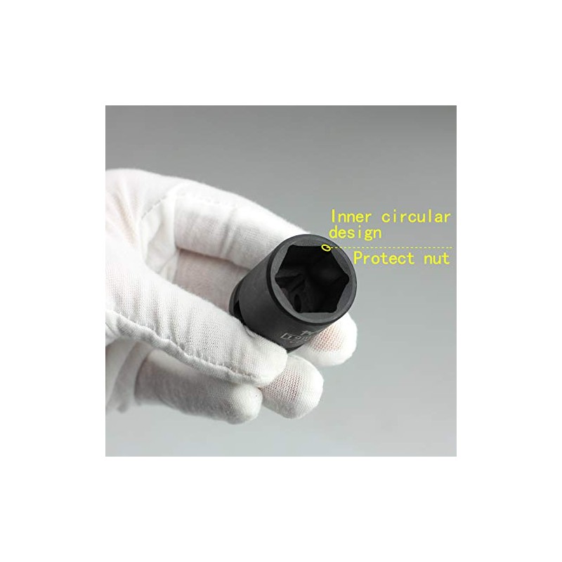Impact Bit Socket SENRISE 1/2" 10 mm 6-Point Impact Socket