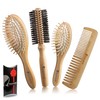 Beautiful Gift Idea. Wood Hair Brushes with Smart Gift Box.