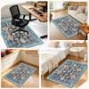 Flowers Office Chair Mat for Hardwood Floor, 35 X 47in