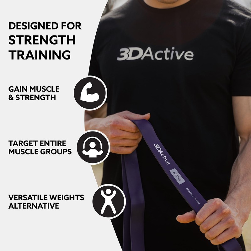 3DActive Pull Up Power Bands - Resistance Band for Strength