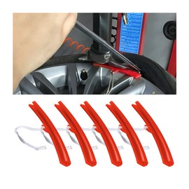 AICEL Car Tire Changing Rim Protector, 5 Pcs Wheel Changing Rim Savers, 15cm Auto Tire Changer Guard Edge Saver Tool, Fixing Tyre Rim Protective Cover, Car Accessories for Motorcycle, SUV (Red)