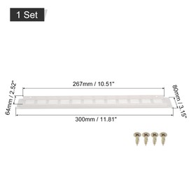 uxcell 1Pcs Rectangle Ventilation Grille Aluminum Alloy Mesh Air Vent Covers, 500x80mm