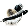Parker Safety Razor Classic Black Straight Edge Barber Razor Shave