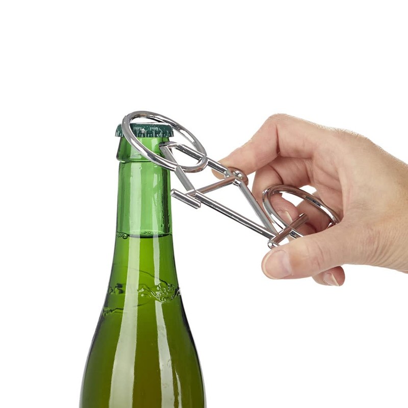 Balvi Tourmalet Bottle Opener Silver in the Shape of a