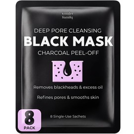 Black Mask Peel Off Face Mask with Activated Charcoal Powder – Korean Blackhead Remover Mask for Nose & Face, Pore Cleaner, Clay Mask & Strips Alternative, Face Mask Skincare for Men & Women, Gift Set