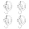 COM4SPORT Suction Hooks, 4 Packs Powerful Push and Lock Vacuum