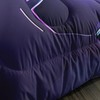 Nttopship Neon Geometry Boys 3 Pieces Violet and Blue Comforter