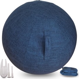 AOLIAZMAX Sitting Ball Cover, Air Stopper Plug Pin Adapter, 65cm 75cm Birthing Ball Exercise Ball Cover for Pregnancy Ball Yoga Ball Core Ball Covers Storage Bag Accessories (No Yoga Ball)