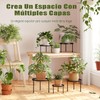 Base para Macetas de Metal 5 Piezas, Soporte para Plantas