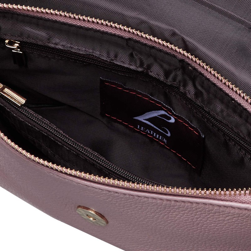 EL Leather LG01 Flat Mini Clutch, Pink