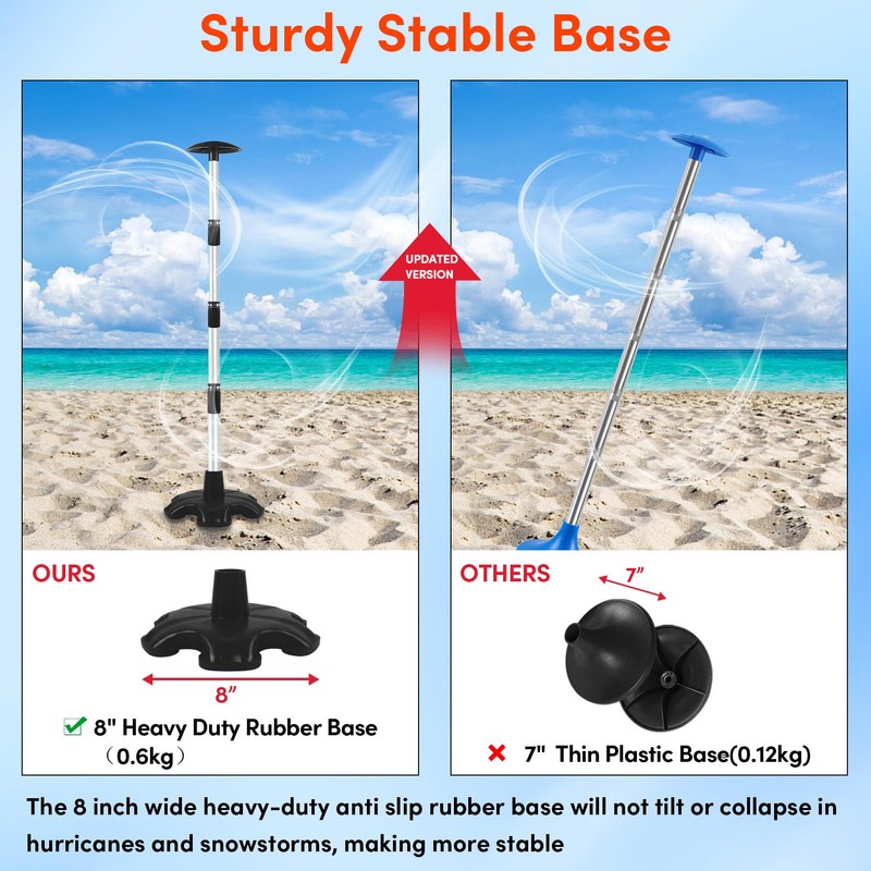 Boat Cover Support Poles 2 Pack,Height Adjustable Aluminum Support Pole