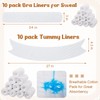 Wesnoy 20 Pack Cotton Tummy Liners and Bra Liners Set