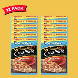 StarKist Chicken Creations, Chipotle, 2.6 oz Pouch, Pack of 12