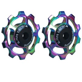 Yundxi Bicycle Rear Derailleur Gear Pulley Ceramic Pulley Aluminium Alloy Guide Roller Rear Gear Wheel 10T 11T 12T 13T 14T 15T 16T 17T Coloured (15T)