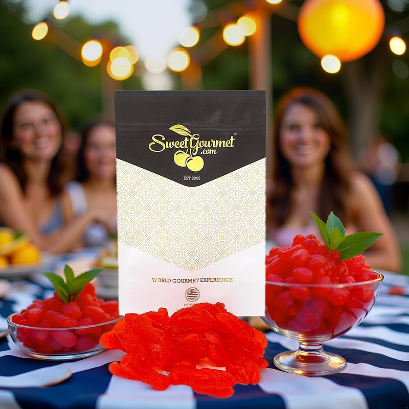 SweetGourmet Red Lobsters Gummy Chewy Candy, Raspberry Flavor, Halal, 1.5