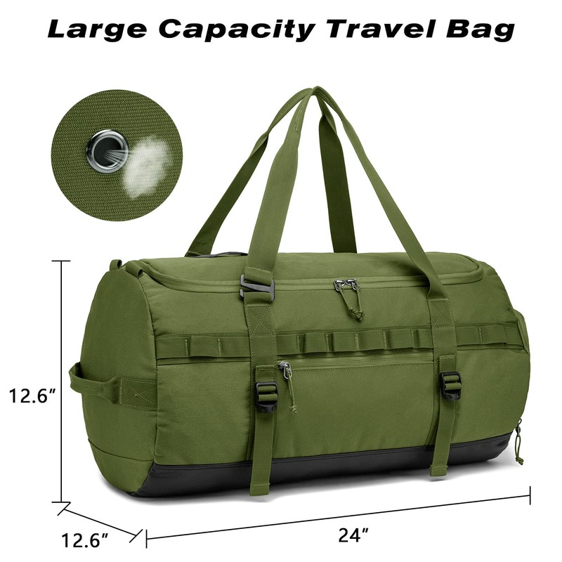 Lyweem Large Travel Duffle Bag for Men with Shoe Compartment