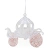 Christmas Concepts® 10cm Glitter Decorated Princess Carriage Decoration (ROSEGOLD, 1)