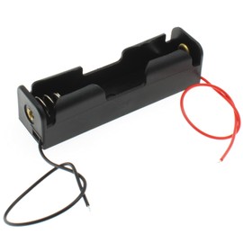 LBTODH 2PCS 18650 Battery Holder with Lead Wire Bundle 18650 Battery Holder 3.7V DIY Battery Storage Boxes Black Plastic Battery Case Kit