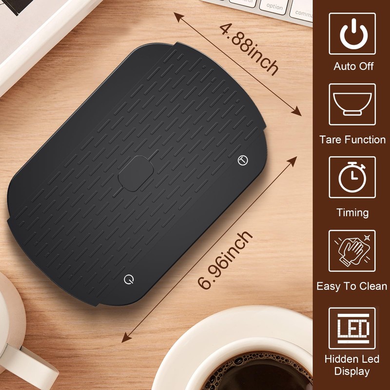 3T6B Coffee Scale with Timer, Espresso Scale with Flow Rate