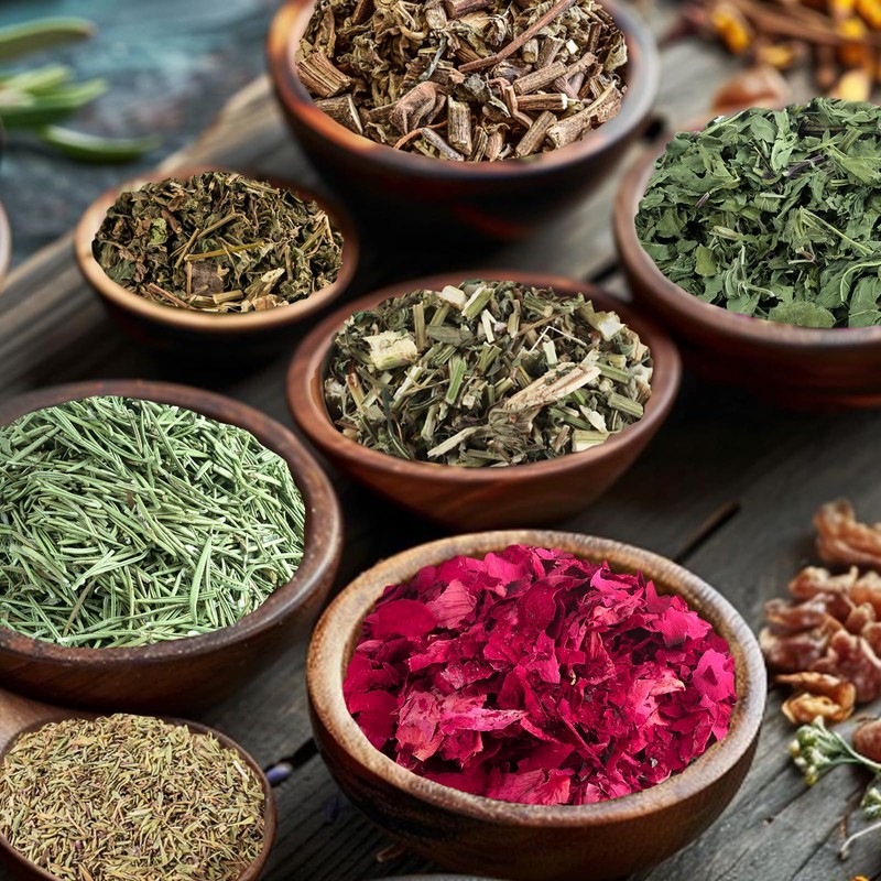 32pcs Dried Herbs for Witchcraft, Witchcraft Supplies Kit for Wiccan