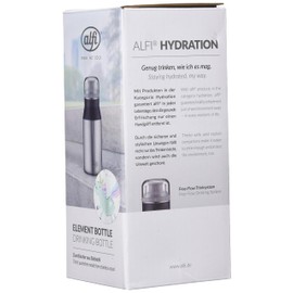 alfi elementBottle 5357.202.040 Children's Drinking Bottle 400 ml Rainbow Drinking Bottle Leak-Proof Carbonated Drinking Bottle BPA Free Stainless Steel Bottle for Nursery, Sprinker, Tea
