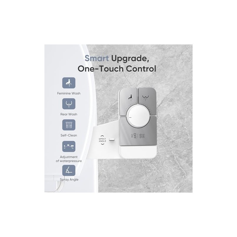 Bidet Attachment for Toilet, White