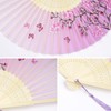Bantoye 2 Pieces Handheld Fans Silk Folding with Frames for
