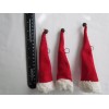 Santa HAT Christmas ornaments / package gift toppers 3pc set