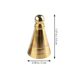 Brass Incense Cone Mold Kit - 5Pcs Golden Cone Incense Maker for Home Use Portable and Smooth Design for Easy Burning