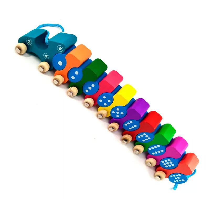 Digital Train Tren Madera Juguete Didactico Numeros Juego Bebe Niños